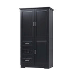 Armadio portaoggetti con ante e tre cassetti, 81 cm L x 183 cm H
