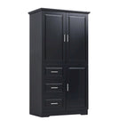Armadio portaoggetti con ante e tre cassetti, 81 cm L x 183 cm H