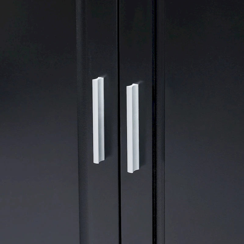 Armadio portaoggetti con ante e tre cassetti, 81 cm L x 183 cm H