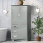 Armadio portaoggetti con ante e tre cassetti, 81 cm L x 183 cm H