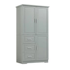 Armadio portaoggetti con ante e tre cassetti, 81 cm L x 183 cm H